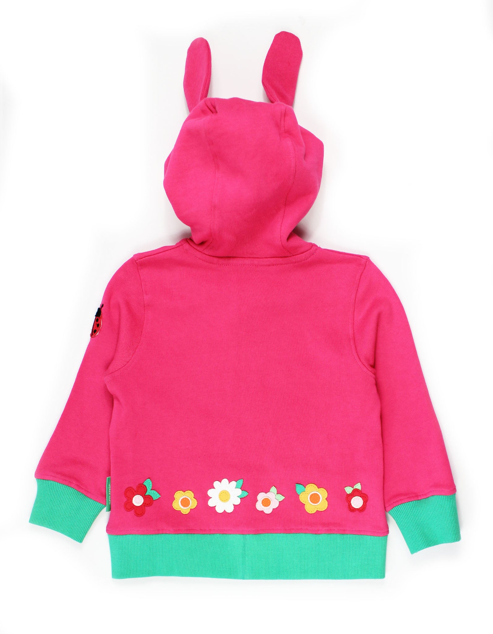 Toby Tiger Organic Hoodie - Leaping Bunny Applique