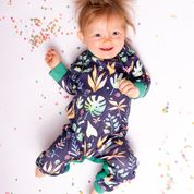Curious Stories Overall Romper Sleepsuit - Floral