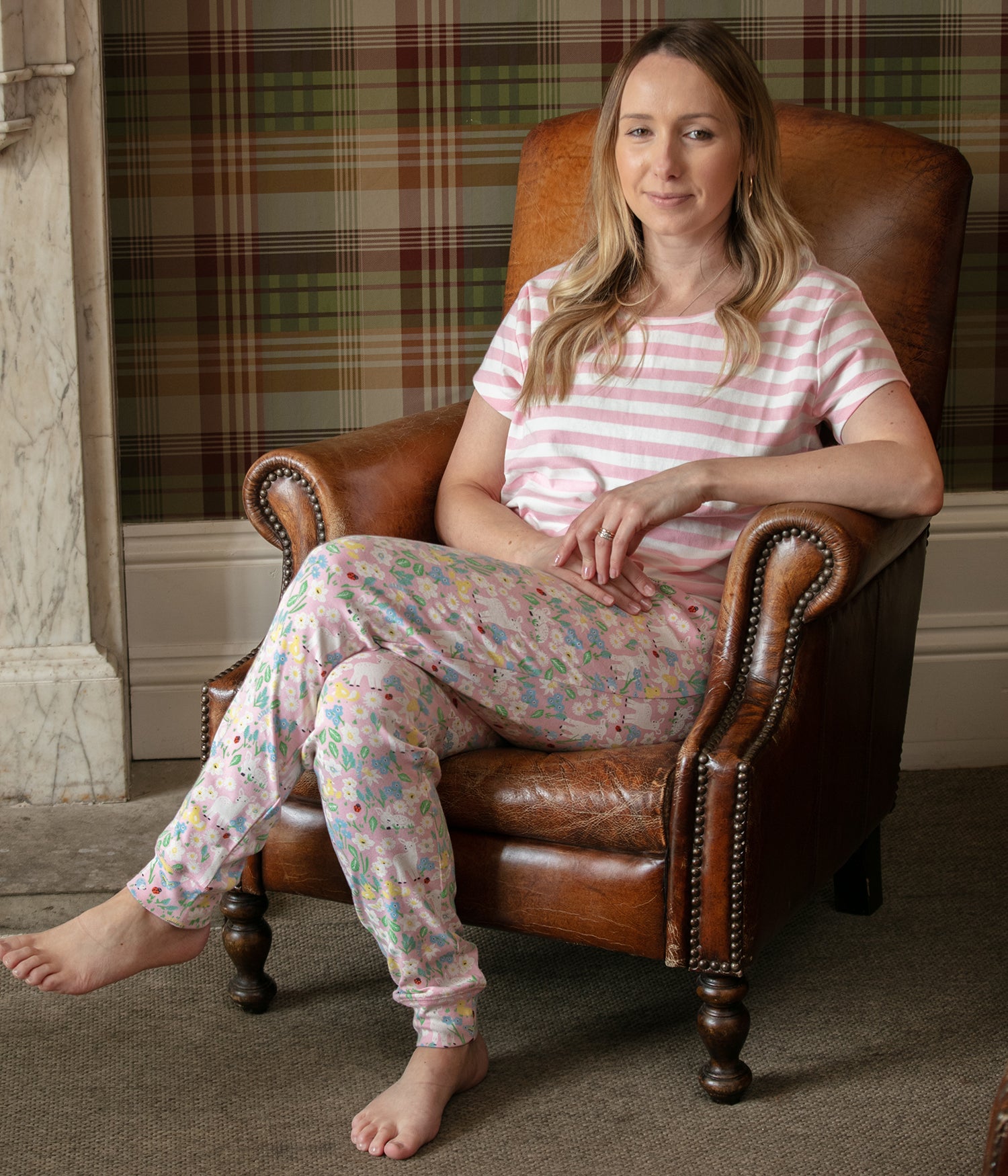 Piccalilly Adults Loungewear Joggers - Little Lamb