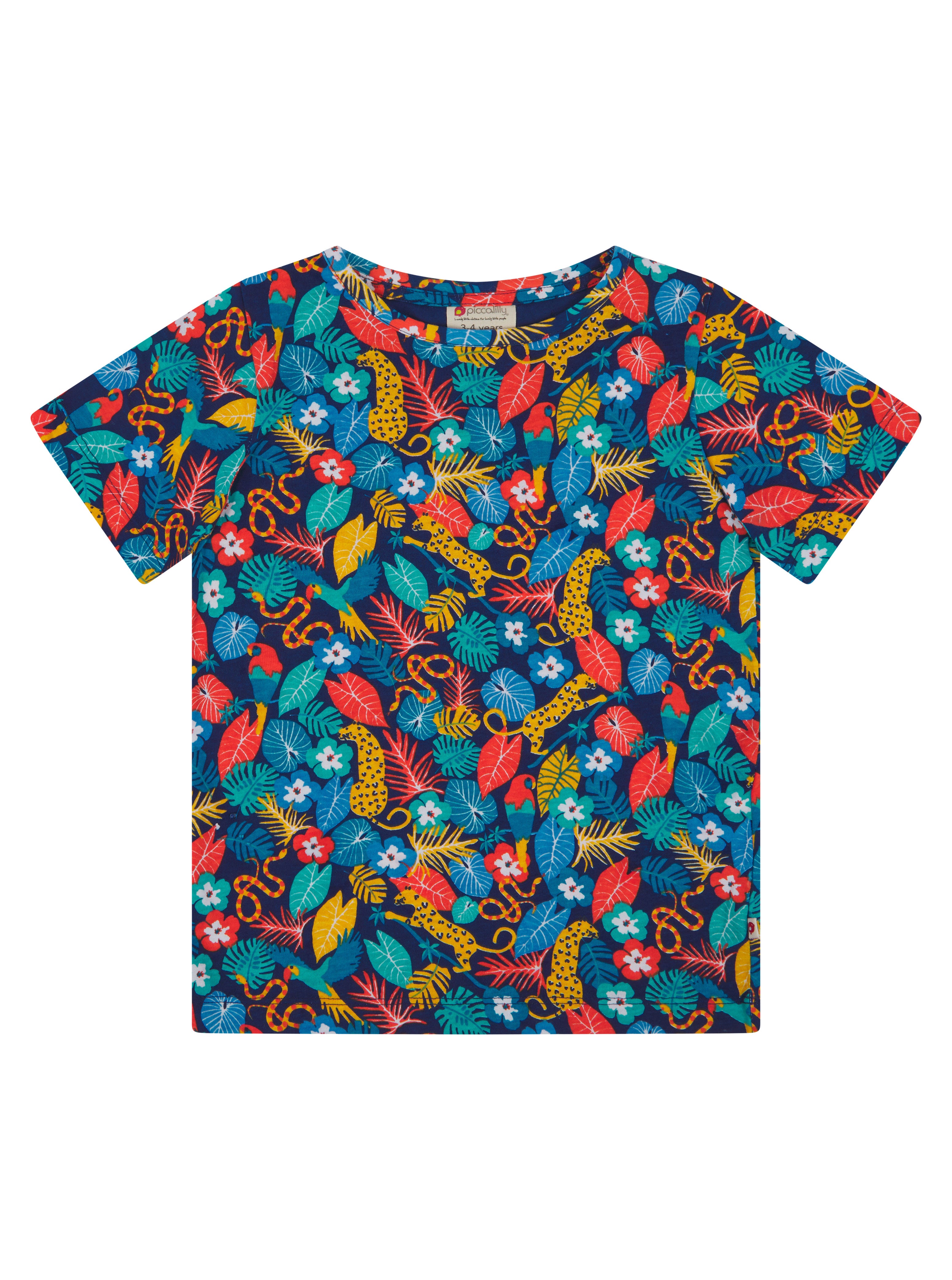 Piccalilly Kids All Over Print T-Shirt - Tropic