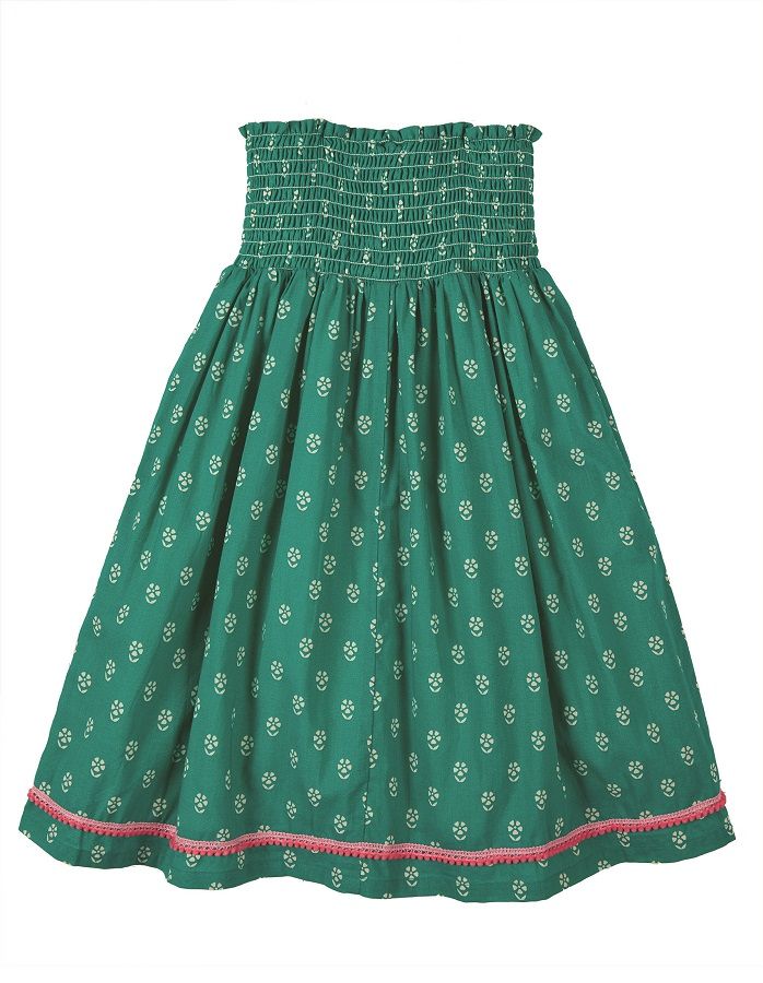 Frugi Cora Applique Skirt Dress - Jasmine/Ducks