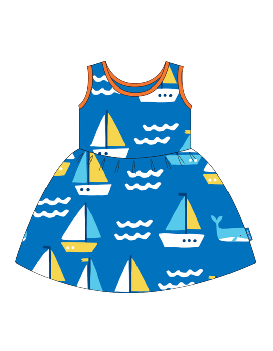 Toby Tiger Organic Summer Dress Sleeveless - St Ives