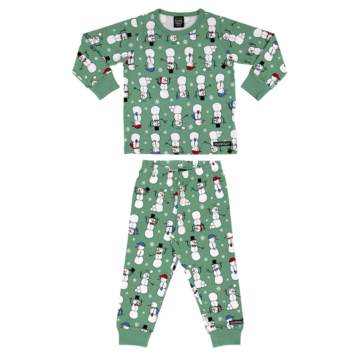 Villervalla Pyjamas Set - Snowman Sage