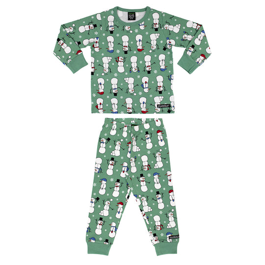 Villervalla Pyjamas Set Snowman - Sage