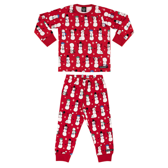 Villervalla Pyjamas Set Snowman - Salsa