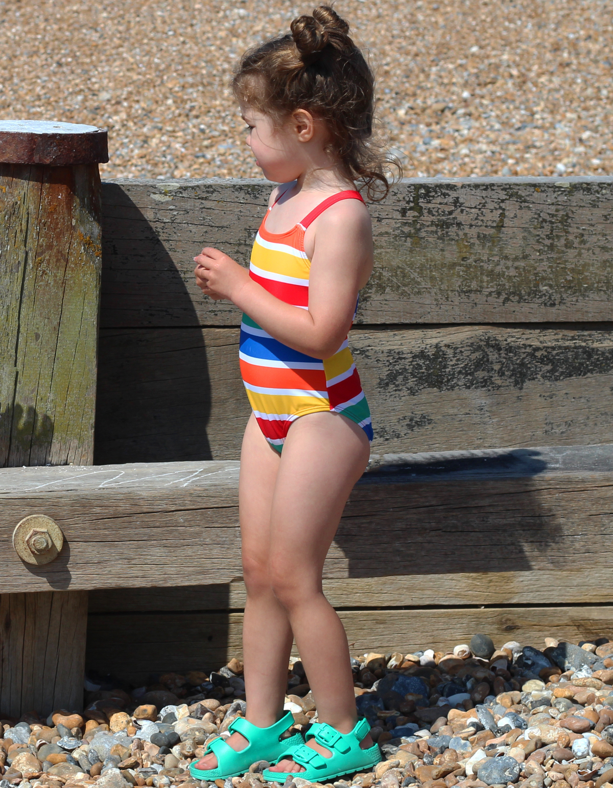 Toby Tiger Organic Swimsuit - Happy Stripe