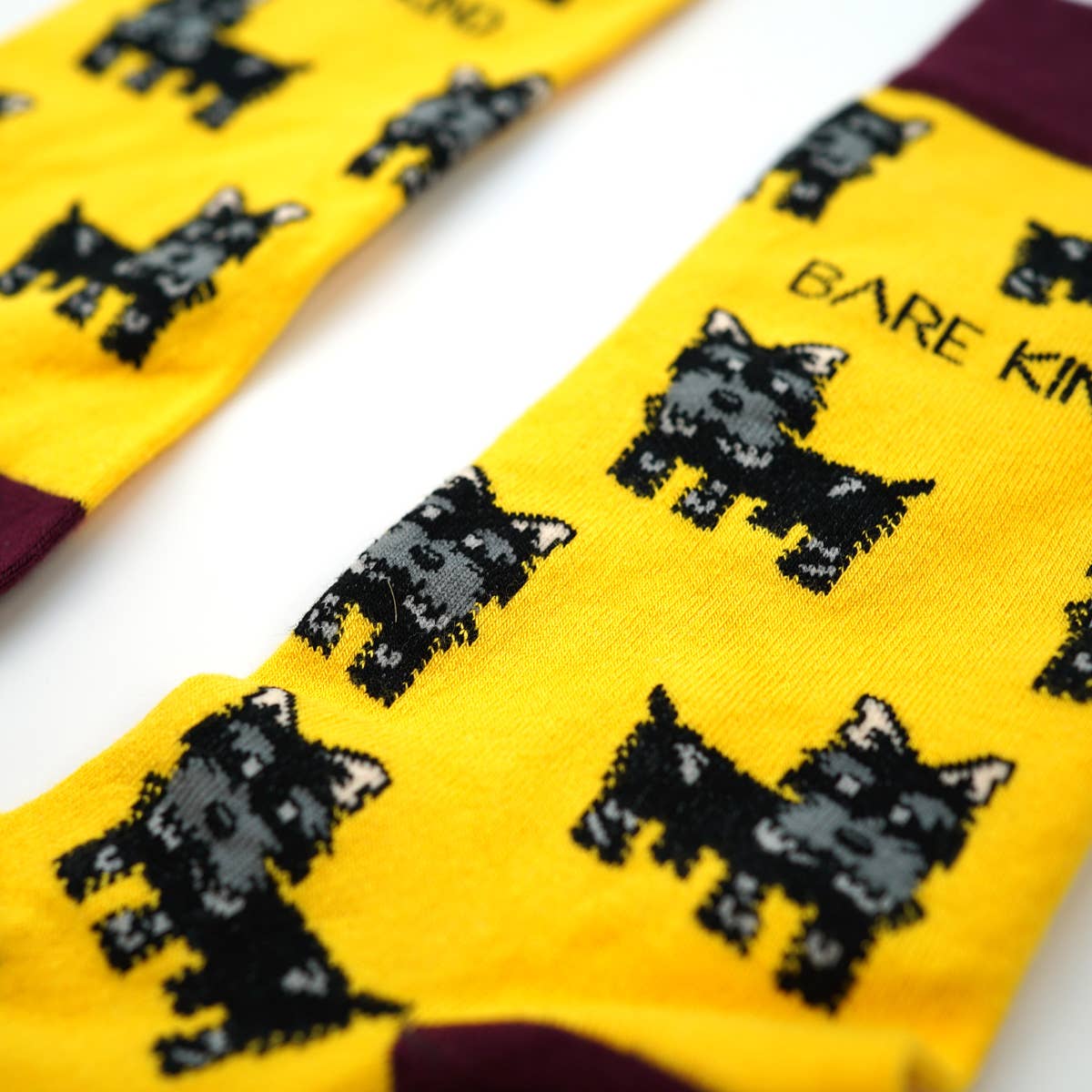 Bare Kind Adult Bamboo Socks - Yellow Dog - Adult 7-11