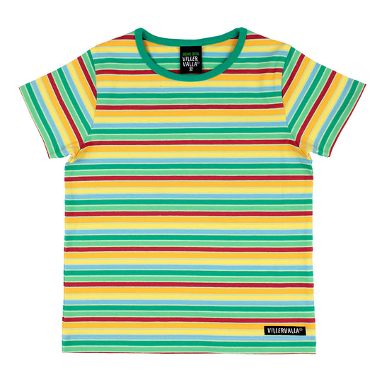 Villervalla Multi Stripe T-Shirt Short Sleeve - Palm