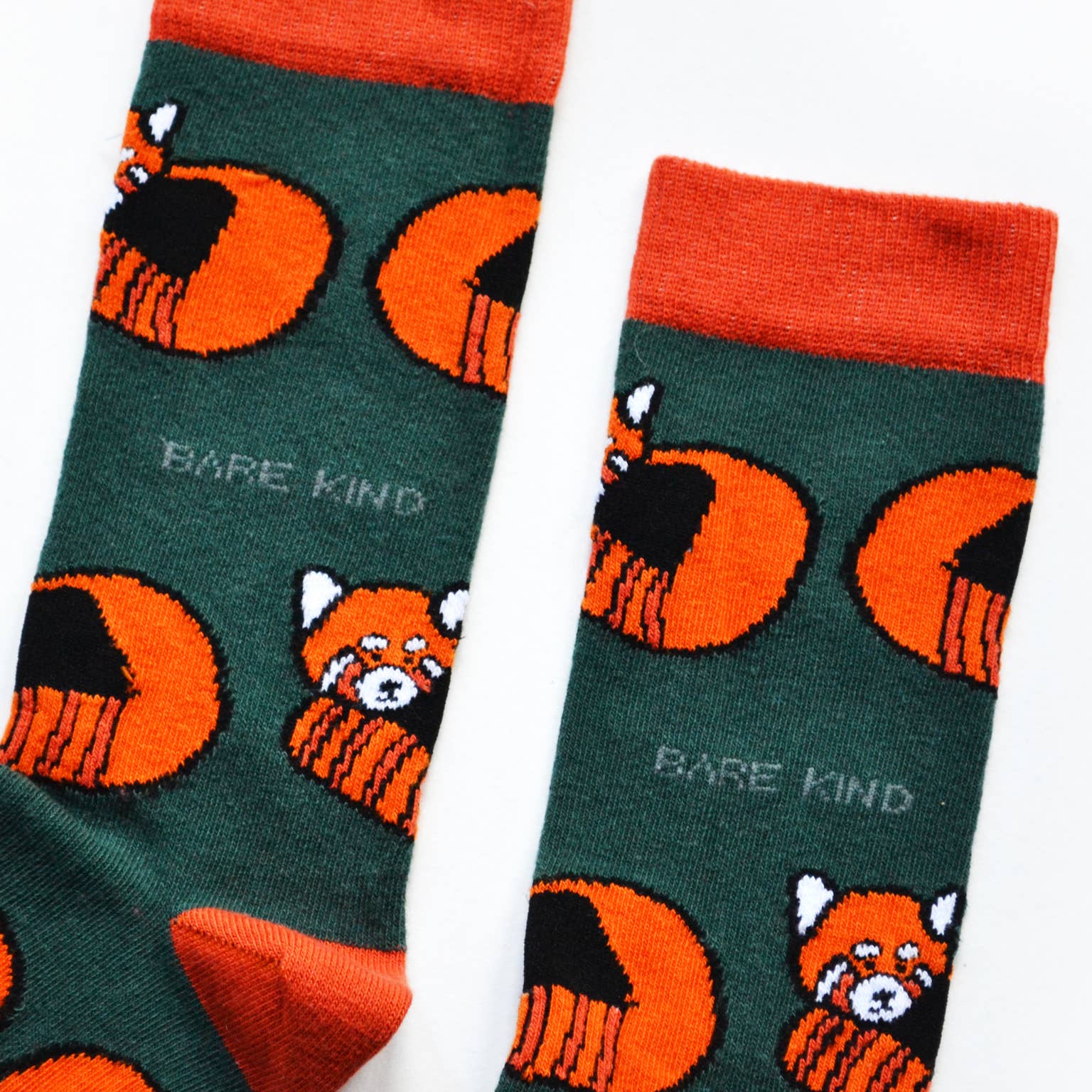 Green Socks: Red Pandas / Single Pair / UK Adult 4-7