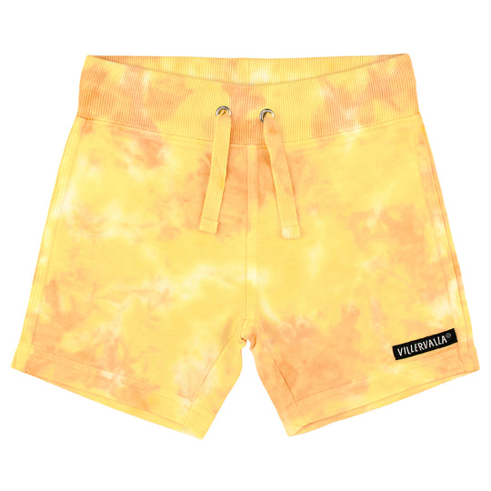 Villervalla Tie Dye Relaxed Shorts College Wear - Mandarin/Lemon