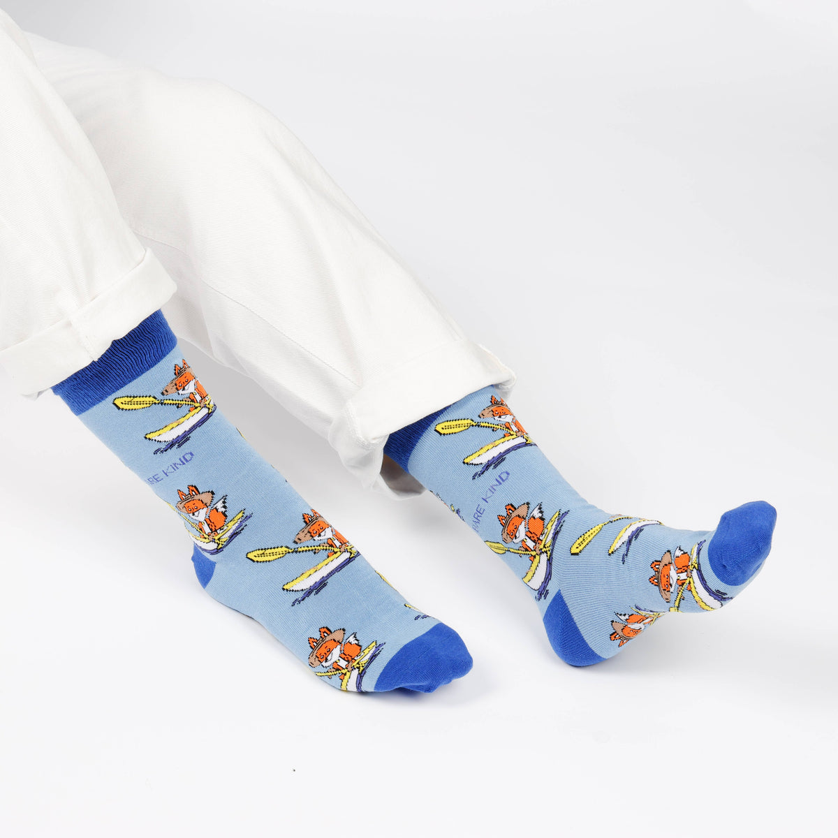 Bare Kind Adult Bamboo Socks - Blue Fox - Adult 7-11