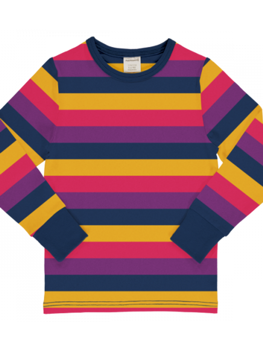 Maxomorra Top Long Sleeve - Stripes Purple