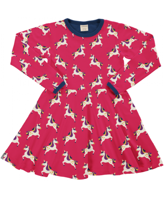 Maxomorra Skater Dress Circle Long Sleeve - Unicorn