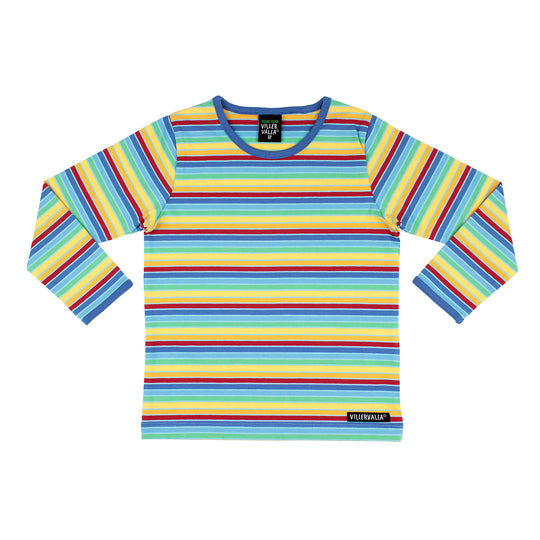 Villervalla Multi Stripe T-Shirt Long Sleeve - Nautic