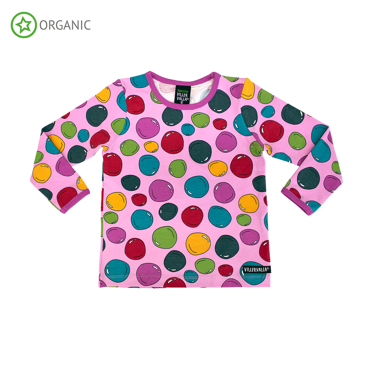 Villervalla T-Shirt Long Sleeve - Bubbles Light Lotus