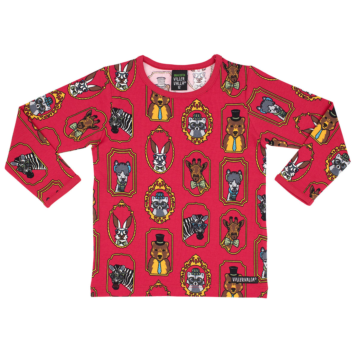 Villervalla T-Shirt Long Sleeve - Framed Animals Rosehip