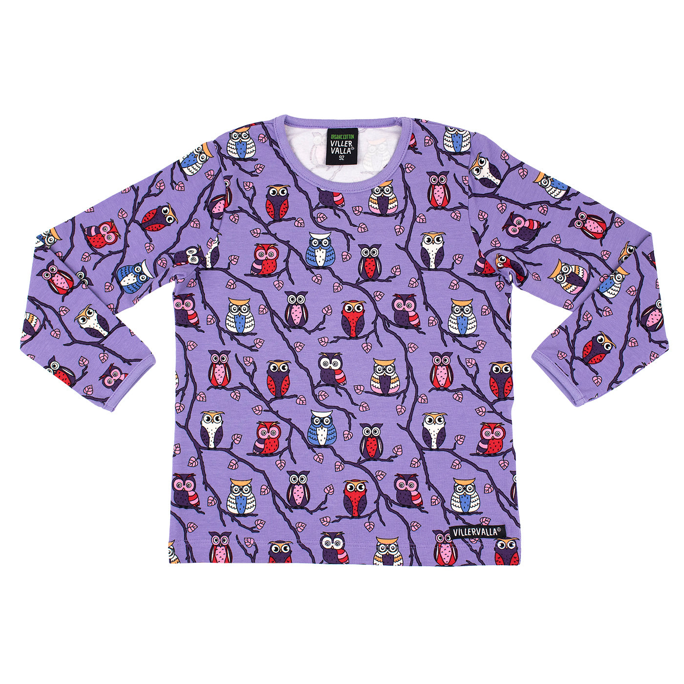 Villervalla Owls T-Shirt Long Sleeve - Lilac