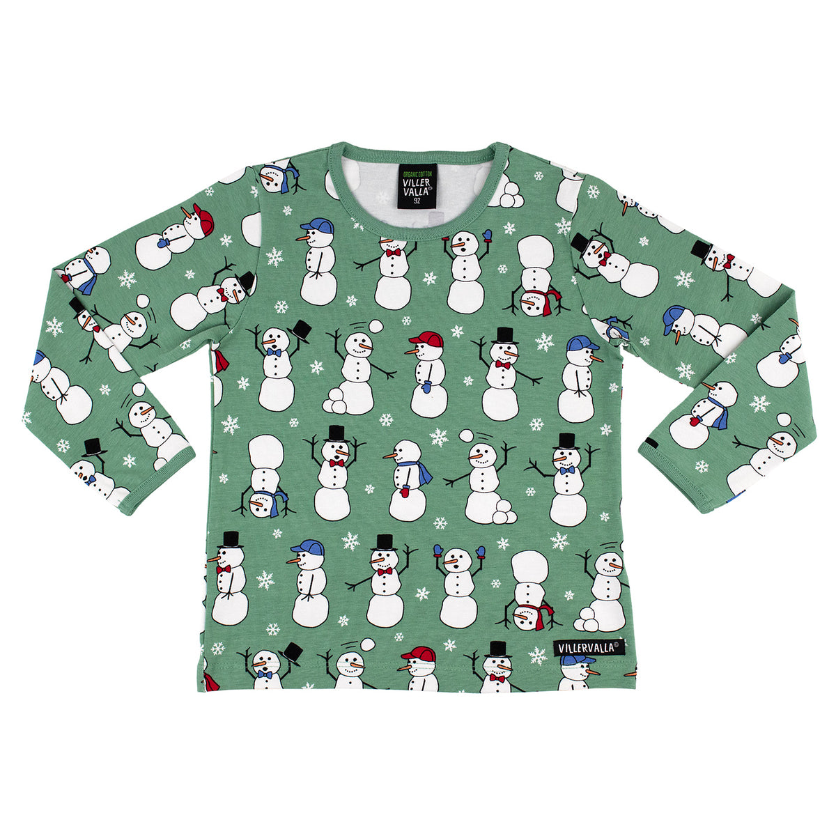 Villervalla T-Shirt Long Sleeve - Snowman Sage