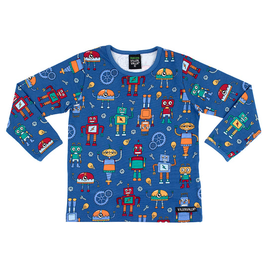 Villervalla T-Shirt Robot Long Sleeve - Atlantic