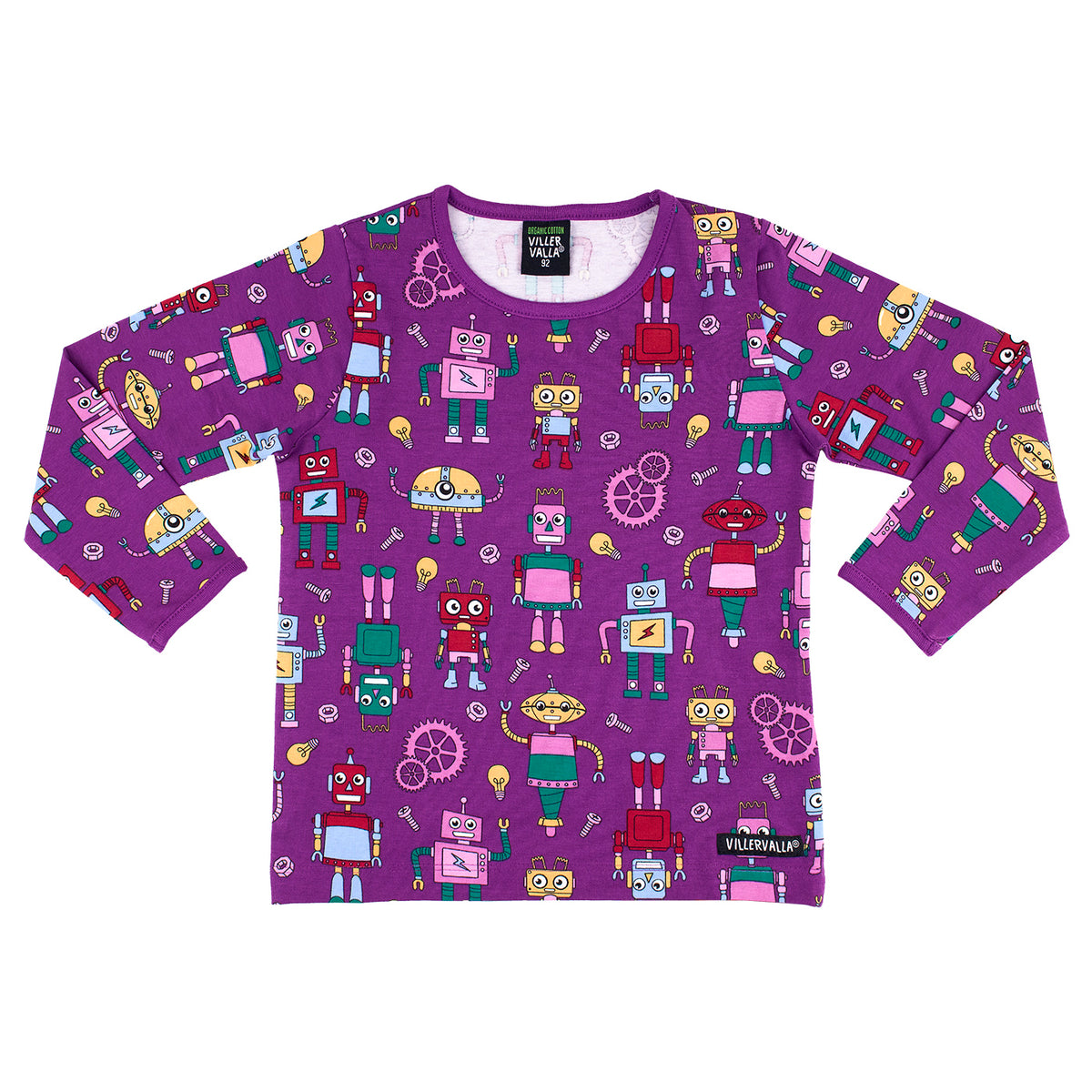 Villervalla T-Shirt Robot Long Sleeve - Dahlia
