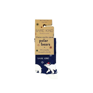 Bare Kind Adult Bamboo Socks - Christmas Polar Bear