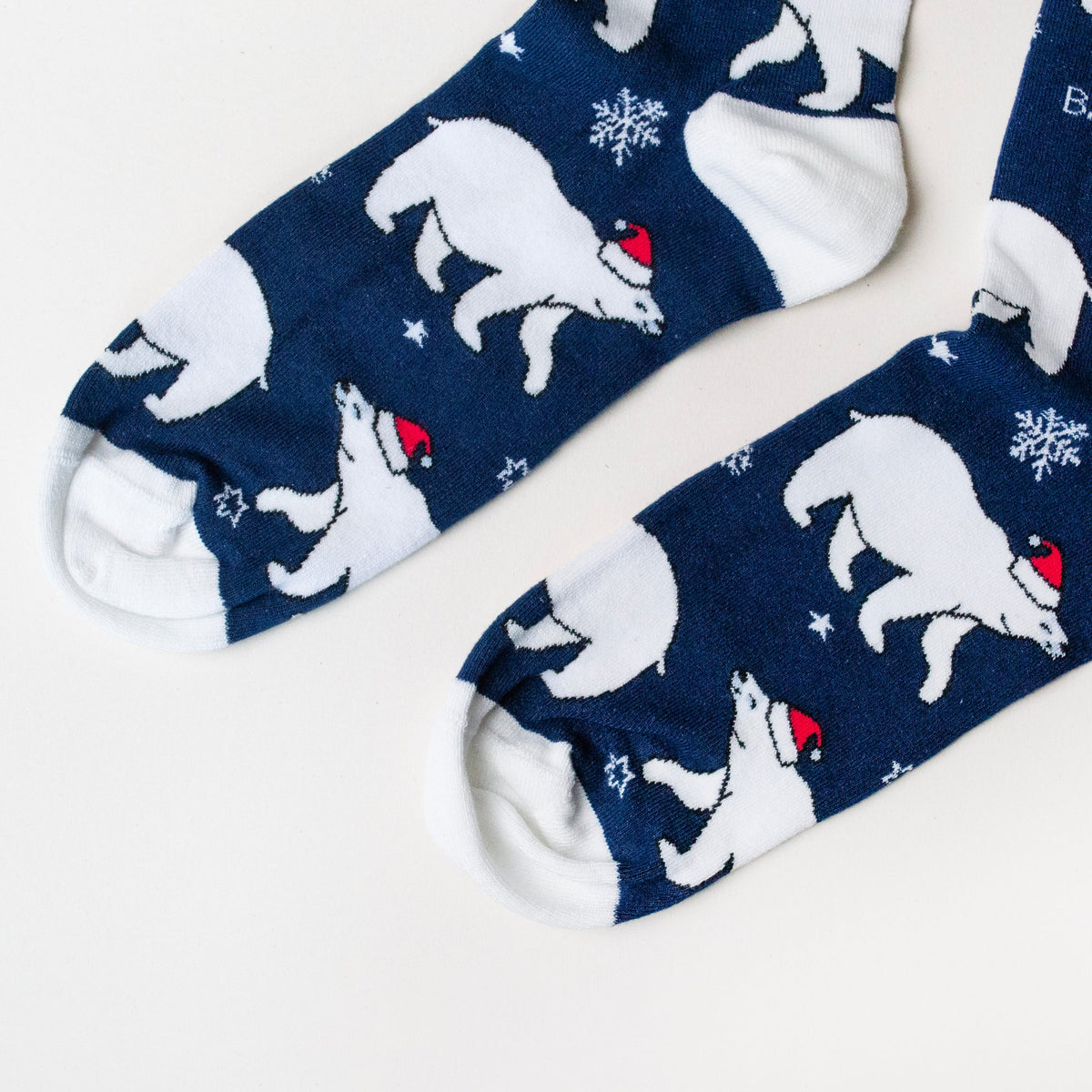 Bare Kind Adult Bamboo Socks - Christmas Polar Bear