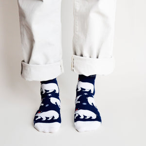 Bare Kind Adult Bamboo Socks - Christmas Polar Bear