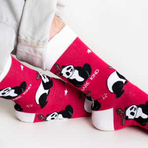 Bare Kind Adult Bamboo Socks - Christmas Panda