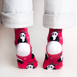 Bare Kind Adult Bamboo Socks - Christmas Panda