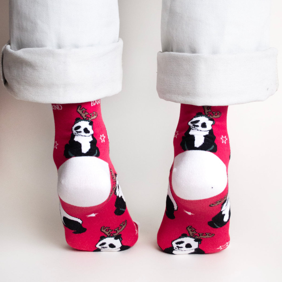 Bare Kind Adult Bamboo Socks - Christmas Panda