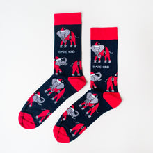 Bare Kind Adult Bamboo Socks - Christmas Elephants