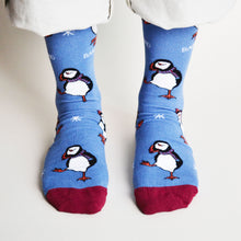 Bare Kind Adult Bamboo Socks - Christmas Puffin