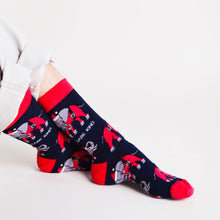 Bare Kind Adult Bamboo Socks - Christmas Elephants