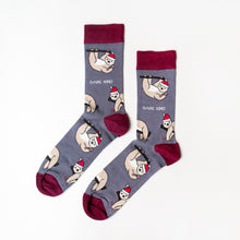 Bare Kind Adult Bamboo Socks - Christmas Sloth