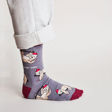 Bare Kind Adult Bamboo Socks - Christmas Sloth