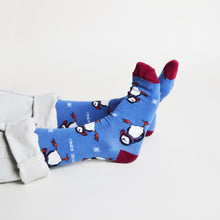 Bare Kind Adult Bamboo Socks - Christmas Puffin