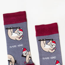 Bare Kind Adult Bamboo Socks - Christmas Sloth