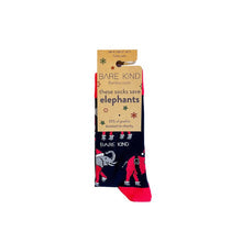 Bare Kind Adult Bamboo Socks - Christmas Elephants