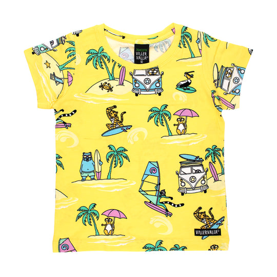 Villervalla Surf T Shirt Short Sleeve - Lemon