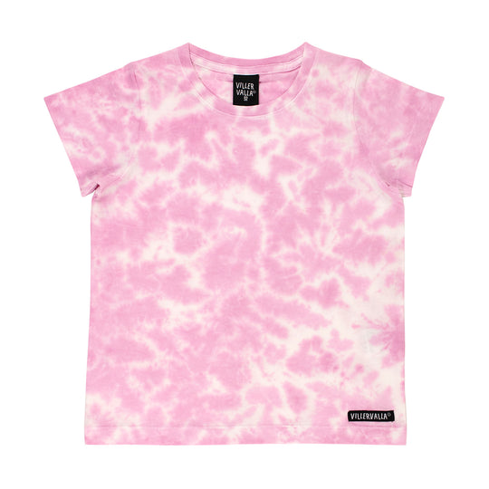 Villervalla Tie Dye T-Shirt Short Sleeve - Raspberry