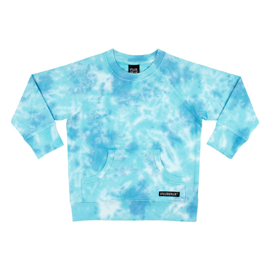 Villervalla Tie Dye Sweatshirt College Wear - Lake/Pool