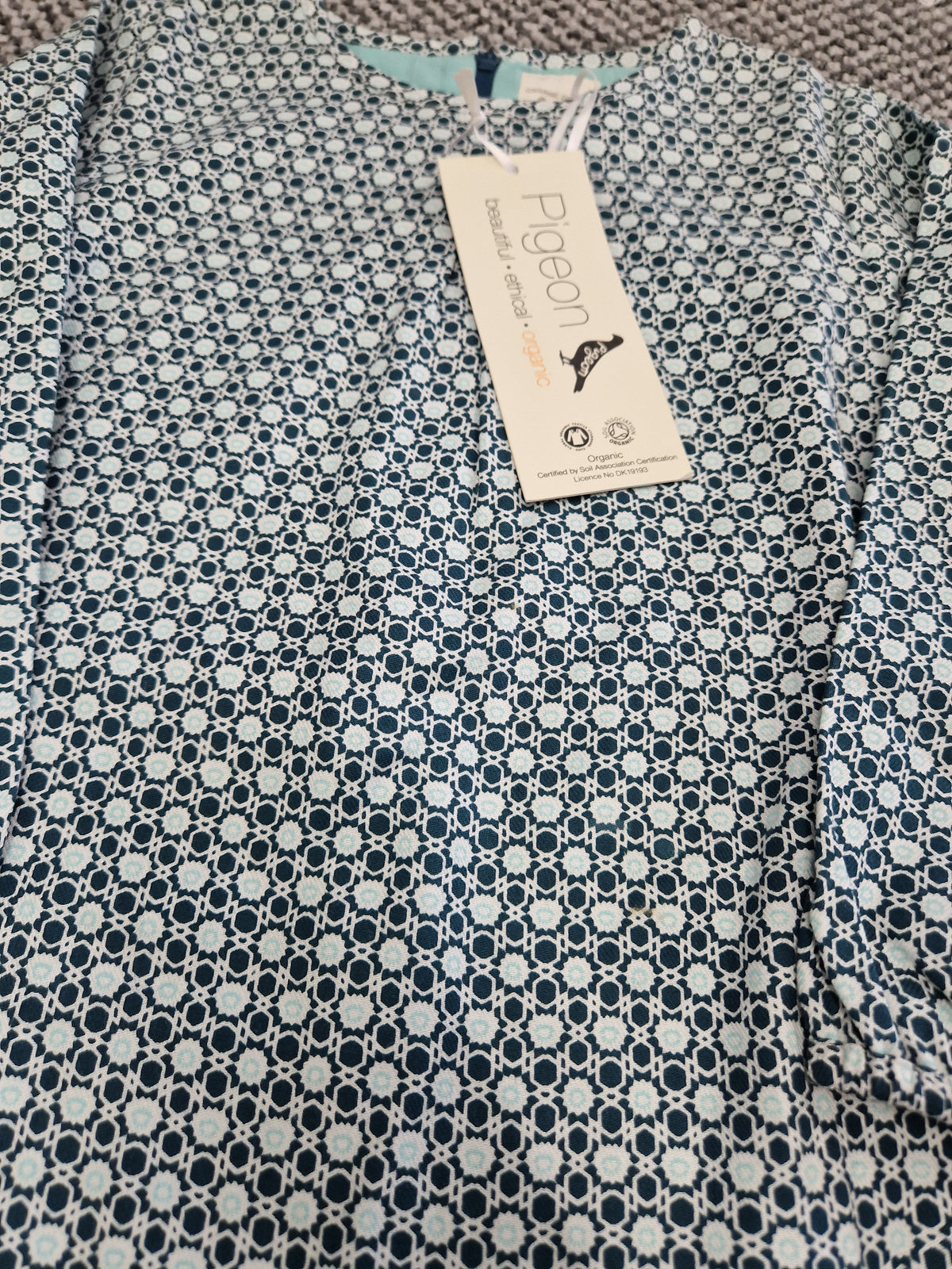Pigeon Tunic Dress Long Sleeve - Tiles