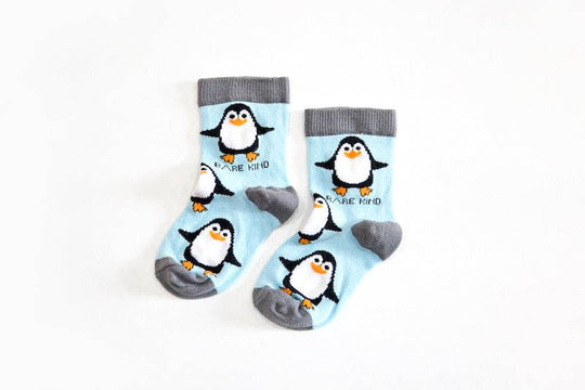 Bare Kind Penguin Socks | Kids Bamboo Socks | Aqua Socks | Cold Socks: Penguins / Single Pair / Age 3-5yrs | UK Size Kids 6-9
