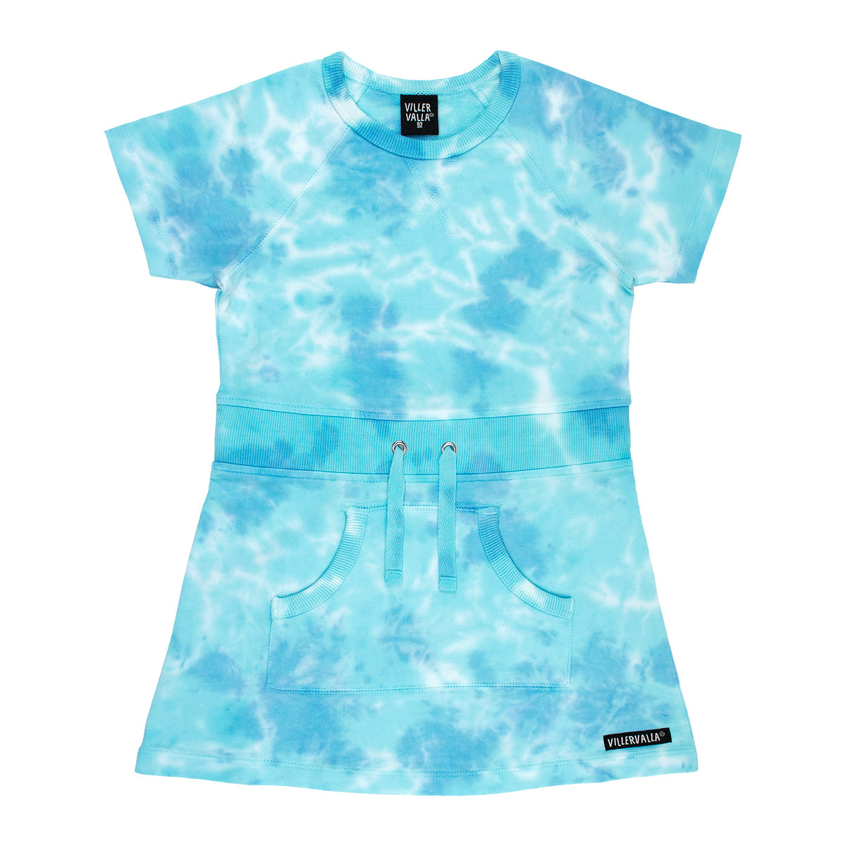 Villervalla Dress With Drawstring Short Sleeve - Tie Dye Lake/Pool