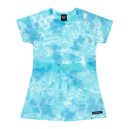 Villervalla Tie Dye Dress With Drawstring - Lake/Pool