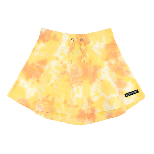 Villervalla Tie Dye Half Circle Skirt - Mandarin/Lemon
