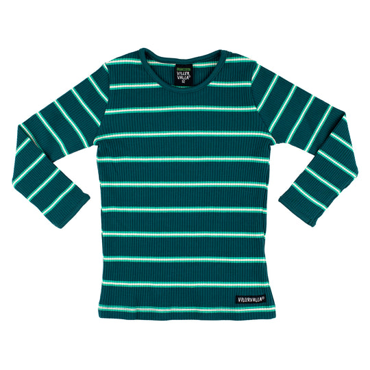 Villervalla Rib T-Shirt Long Sleeve - Cypress/Verdant