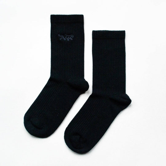 Bare Kind Black Panther Socks | Ribbed Bamboo Socks | Black Socks: Black Panthers / Single Pair / UK Adult 4-7