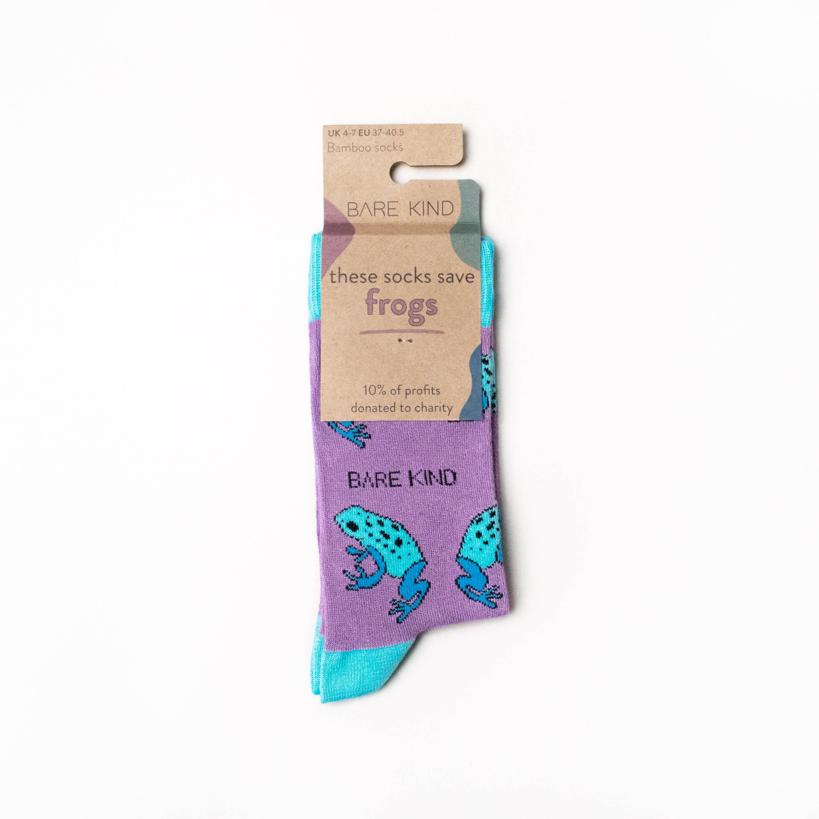 Pond Socks: Frogs / Single Pair / UK Adult 4-7