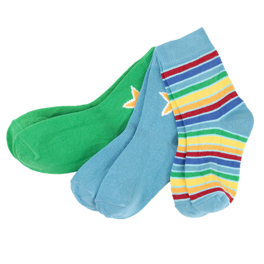 Villervalla Multi Stripe 3 Socks Set - Nautic
